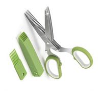 YIZITU Steel Kitchen Choppers Scissors with 5 Blade And Safety Cover for Quick Food Preps And Office Document Shredding Time Saving Kitchen Scissors