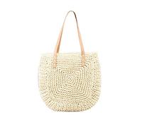 YIZITU Trendy Beach Paglia Intrecciata Spalla Tote Bag Grande Borsa Shopping All-match Amico Compleanno Incontri Borsa a tracolla Trendy