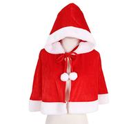 YIZITU Vestiti di modo Mantello Bel Costume di Natale Abbigliamento Santa Cosplay Indossare Santa Scialle Partito Dress Up Costume di Babbo Natale Per Le Donne
