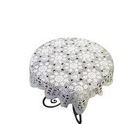 Yizunnu Centrino vintage lavorato all'uncinetto quadrato in cotone tovaglia 110 x 110 cm asciugamano divano bianco