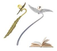 YIZWINS Set di 2 segnalibri Harry, segnalibri di Harry in metallo, segnalibri in oro, segnalibri, segnalibri personalizzati, regali per biblioteca, donne, adolescenti, ragazze