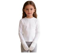 YiZYiF Bambina Camicie Adattabili Magliette Mitten Smettere Sciare con I Bianco 5-6 Anni