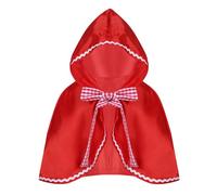 YiZYiF Cappuccetto Rosso Bambina Mantello con Cappuccio Cosplay per Carnevale Mantella Corta Cardigan Aperto Principessa Halloween Festa Gioco di Ruolo Fotografia Rosso S-M