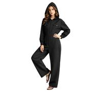 YiZYiF Donna Tutine Casual A Gamba Larga Tuta Da Jumpsuit Monopezzo Rompers | Manica Lunga,Multitasche,Cerniera Frontale,Vacanza,Incontri,Shopping,All'Aperto,Casual,Fine Settimana,Relassamento A Casa
