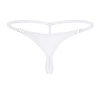 YiZYiF Micro Perizoma String Tanga da Donna Lingerie Sexy Hot per Sesso Mini Slip Prospettiva T-Back Thong G-String Micro Bikini Vita Bassa Sexy Invisibile Mutande Intino Bianco Taglia Unica