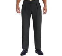 YiZYiF Uomini Pantaloni da Ballo Latino Jazz Salsa Pantaloni Lunghi Danza Classica Nero Tango Samba Rumba Pratica Prestazione Vita Alta Dancewear Concorso Competizione Festa Nero A XL