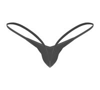 YiZYiF Uomo G-String Sospensorio Mutande Slip Perizoma String Tanga Thongs Biancheria Intima Moda Jockstrap Pantaloncini Prospettiva Zero-Feeling Elastico T-Back Nero X-Large