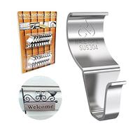 YJ YANJUN Black Towel Hook Set of 2 -Modern Stainless Steel Rope Hooks