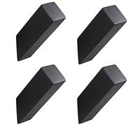 YJ YANJUN Ganci per asciugamani neri per bagno, confezione da 4 pezzi, montaggio a parete, in acciaio inossidabile, per accappatoio, bagno, cucina, zaino, nero opaco