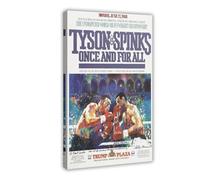 YJACED Poster su tela con Mike Tyson Vs. Michael Spinks, decorazione per camera da letto, ufficio, camera da letto, regalo, 20 x 30 cm