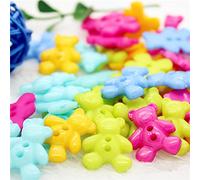 YJBEAPT 50/100 pz/Lotto 19 * 16mm Orso Bottoni di Plastica per Le Nozioni di Cucito del Capretto Artigianato Lotti-50 PZ
