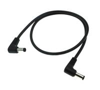 YJCEBGPED Alimentatore CC a doppio gomito da 50 cm a 90 gradi, cavo da 5,5 x 2,1 mm/2,5 mm maschio a 5,5 2,1/2,5 mm maschio, attraverso corrente 12 V 3 A(0.5m)