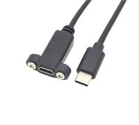 YJCEBGPED USB C maschio a femmina con foro for vite che estende il cavo dati di prolunga Cavo di prolunga USB 3.1 tipo c con vite for montaggio a pannello(0.5m,USB 2.0)