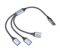 Yjcnelcr Adattatore da USB maschio a 1xUSB3.0 femmina e 2xUSB2.0 femmina Hub adattatore per PC TV ricarica mouse