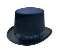 Yjcnelcr Cappello a cilindro alto in feltro mago gentiluomo per donne uomini bambini gioco di ruolo per uomini adulti per massa senza scomparto segreto, Bambini blu navy, Taglia unica
