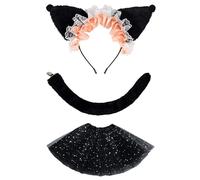 Yjcnelcr Cerchietto in peluche con design di gatti in stile cartone animato, ottimo copricapo per abiti quotidiani, accessori per feste o oggetti di scena fotografici, da indossare tutti i giorni