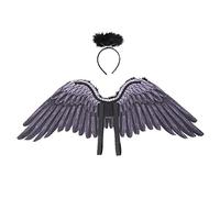 Yjcnelcr Cerchietto per capelli elegante con ali di piume d'angelo, per donne e ragazze, accessorio per carnevale, cosplay, festival, spettacoli teatrali, fascia per capelli per donne trecce