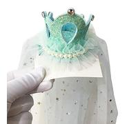 Yjcnelcr Fermagli per capelli con delicato fermaglio per capelli, corona di compleanno, fascia con velo, per ragazze, feste di compleanno, accessori per foto, accessori per capelli per donne e ragazze