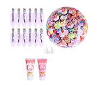 Yjcnelcr Fermagli per capelli da donna, set di forcine per capelli fai da te, per creare il tuo fermaglio per capelli unico, simulazione crema montata, forcine per capelli in gel, accessori per