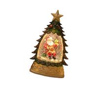 Yjcnelcr Lampada a batteria incandescente albero di Natale realistico effetto raffica sicura per bambini decorazione da scrivania per le vacanze decorazione natalizia