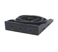 Yjcnelcr Pannello frontale da 19 pin a due USB 3.2 e USB tipo C per trasferimento dati ad alta velocità fino a 20 Gbps con facile