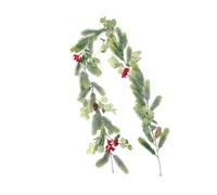 Yjcnelcr Ramo di pino artificiale da molto tempo con frutti rossi e foglie dorate per tutto l'anno decorazioni per interni per casa e vacanze