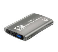 Yjcnelcr Scheda di acquisizione video 4K 60fps USB3.0 con porta da 3,5 mm Live Streaming Game Cattura HDTV Camera Box