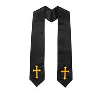 Yjcnelcr Sciarpa stola cerimonia religiosa con texture brillante | Drappo pronto per il coro, pannelli di assetto dell'oro, appello di uso adulto
