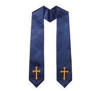 Yjcnelcr Sciarpa stola cerimonia religiosa con texture brillante | Drappo pronto per il coro, pannelli di assetto dell'oro, appello di uso adulto