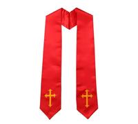 Yjcnelcr Sciarpa stola cerimonia religiosa con texture brillante | Drappo pronto per il coro, pannelli di assetto dell'oro, appello di uso adulto