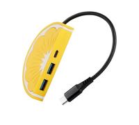 Yjcnelcr Tipo C Maschio a 2x USB3.0+Tipo C Femmina Desktop Adattatore di Ricarica Multiport Ricarica Veloce Presa di Viaggio Telefono