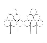 YJDOORPLAY 2 telai da arrampicata creativi alieni per piante, supporto decorativo da giardino in ferro battuto, design unico e stravagante per interni ed esterni, viti e fiori, nero, 30 x 39,2 cm