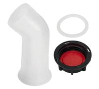 YJDOORPLAY Adattatore per serbatoio IBC da 60 mm, connettore filettato in PE per sistema di drenaggio del contenitore dell'acqua, beccuccio a gomito da 5 cm, per gestione dei fluidi industriali, tappo