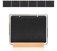 YJDOORPLAY Espositore per spille, 6 pagine, in acrilico e legno, per spille e souvenir (nero)