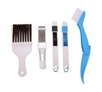 YJDOORPLAY Kit di pulizia del condizionatore d'aria, 5 pezzi, set di spazzole a pinna per unità AC, condensatore, bobina, spazzola in metallo, strumento di pulizia del radiatore, spazzola pieghevole