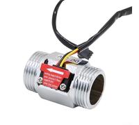 YJDOORPLAY Misuratore di portata industriale G1 DN25 Interruttore del sensore del flusso d'acqua per il sistema di monitoraggio della conduttura Collegamento a 3 fili Design impermeabile Valutazione