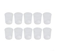 YJDOORPLAY Misurini graduati da 100 ml, in plastica, a doppia scala, per uso domestico, cucina, laboratorio, confezione da 10 pezzi, trasparente
