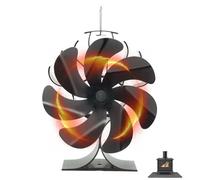 YJDOORPLAY Ventilatore per camino a 7 pale per una circolazione efficiente del calore, alimentato da modulo termoelettrico, funzionamento silenzioso a ≤25 dB, per la maggior parte dei caminetti e