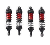 YJDTESVC 4 Pezzi Ammortizzatore Anteriore e Posteriore in Metallo for Wltoys 144001 144010 124007 124016 124017 124019 Parti di aggiornamento for Auto RC, Rosso