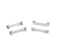 YJDTESVC 4 Pezzi di Braccio oscillante Rinforzato in Metallo for Wltoys 1/12, 124018, 124019, 1/14, 144001, 144010, Accessori for Auto RC(Silver)