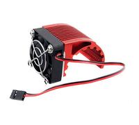 YJDTESVC Dissipatore di Calore in Lega di Alluminio CNC 4010 40 * 40mm Ventola for Motore brushless 42mm Hobbywing Leopard Castle 4274 1515 812 T8 4268 4272(Rood)