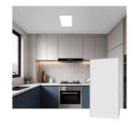 YJEUZCD Alluminio Soffitto Piastrelle, Interno Housetop Liscio Installazione Pannello, Ufficio Cucina Decorare Copertina Foglio, Soffitti per Sospeso Griglia(Bianco,25pcs-30x60cm)