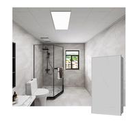 YJEUZCD Alluminio Soffitto Piastrelle, Interno Housetop Liscio Installazione Pannello, Ufficio Cucina Decorare Copertina Foglio, Soffitti per Sospeso Griglia(Gray-E,10pcs-30x60cm)