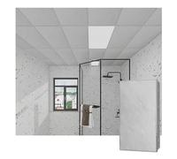 YJEUZCD Alluminio Soffitto Piastrelle, Interno Housetop Liscio Installazione Pannello, Ufficio Cucina Decorare Copertina Foglio, Soffitti per Sospeso Griglia(Gray-D,30pcs-30x60cm)