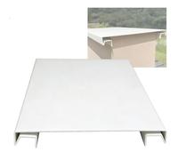 YJEUZCD Esterno Muro Goccia di Pioggia sull'Orlo Guardia, Gocciolamento Lampeggiante per Confine, Parte Superiore del Decorativo Piastra Copertura Deviatore Deflettore(12x80cm/4.7x31.5in)