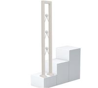 YJEUZCD Mano Binari per Interno Scale, A Forma di U Corrimano per All'aperto Passi, Ferro Battuto Scala Mano Ringhiera, Loft Recinzione Mano Guardrail(White-A,20x100cm)
