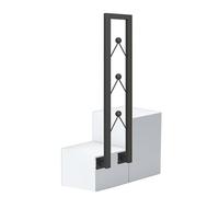 YJEUZCD Mano Binari per Interno Scale, A Forma di U Corrimano per All'aperto Passi, Ferro Battuto Scala Mano Ringhiera, Loft Recinzione Mano Guardrail(Black-B,20x85cm)