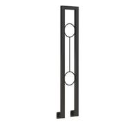 YJEUZCD Mano Binari per Interno Scale, All'aperto Passi A Forma di U Corrimano, Ferro Battuto Baluster Scala Ringhiera, Terrazza Partizione Tromba delle Scale Ringhiera(Black-B,20x75cm)