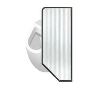 YJEUZCD Orinale Schermo Toilette Partizione, Montato A Parete Uomini Orinale Privacy Deflettore, Shopping Centri Commerciali Bagno Extender Schermo Divisore(Black-A,40x90cm/15.7x35.4in)