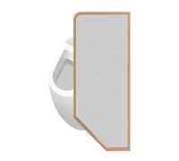 YJEUZCD Orinale Schermo Toilette Partizione, Montato A Parete Uomini Orinale Privacy Deflettore, Shopping Centri Commerciali Bagno Extender Schermo Divisore(Rose Gold-B,40x90cm/15.7x35.4in)